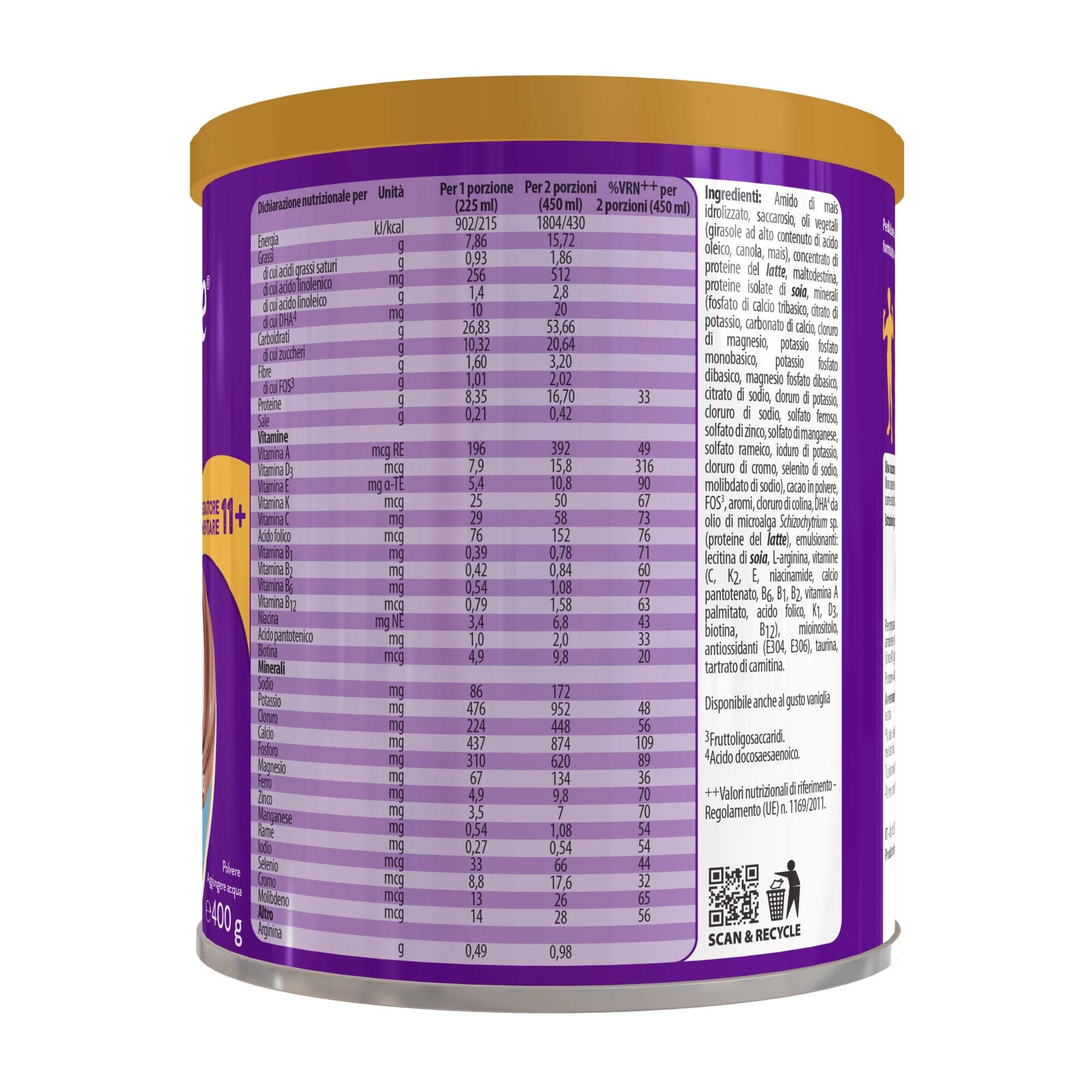Calcium + Vitamine D – Poudre 400 g | PediaSure Teenager Chocolat