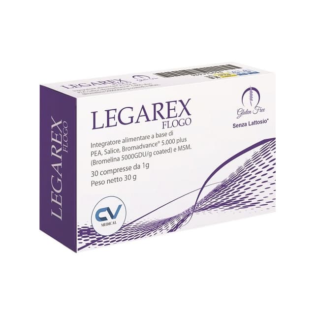 Palmitoyléthanolamide (PEA) 600 mg + Broméline – 30 comprimés | Legarex Flogo