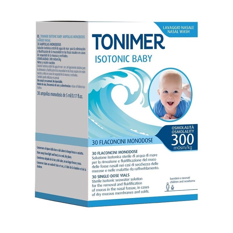 Tonimer Isotonic Baby – 12 ampoules solution saline