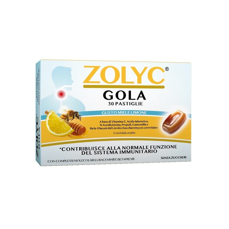 Vitamine C 156 mg + Propolis – 30 pastilles pour gorge et pharynx | Zolyc Gola Miel-Citron