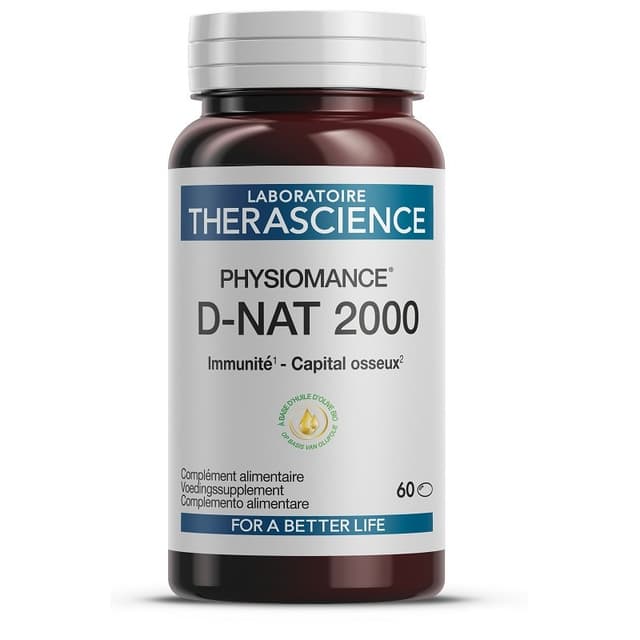 Physiomance D Nat 2000 - 60 perles avec vitamine D3