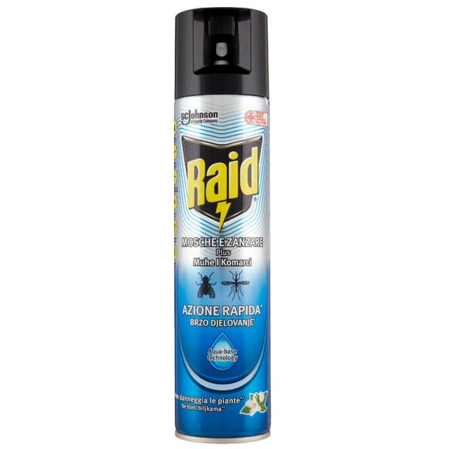 RAID Spray anti-insectes Mouches & Moustiques base aqueuse 400 ml