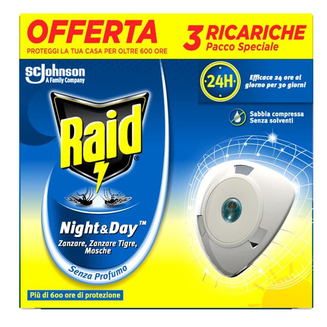 RAID Antimoustique Night&Day Recharge x3