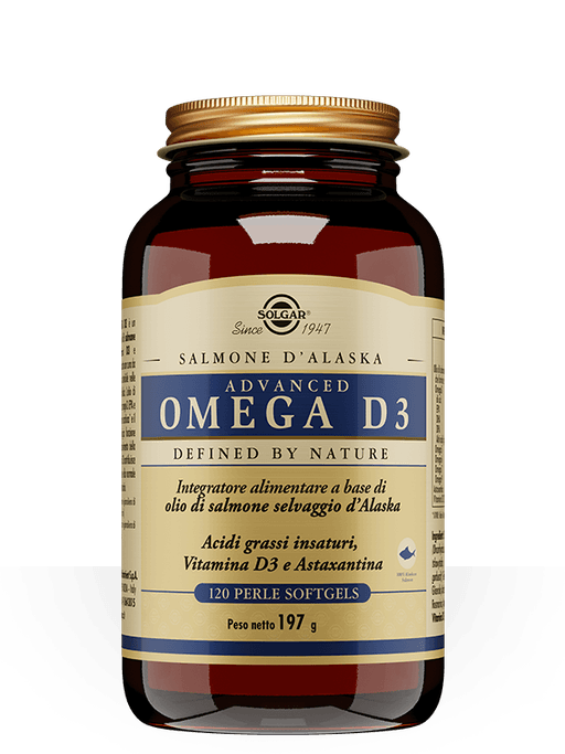Oméga-3 EPA et DHA + Vitamine D3 – 120 perles Solgar | Advanced Omega D3