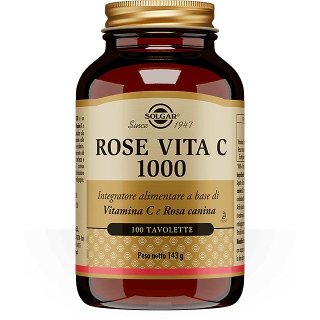 Vitamine C + Collagène – 100 Comprimés | Rose Vita C 1000
