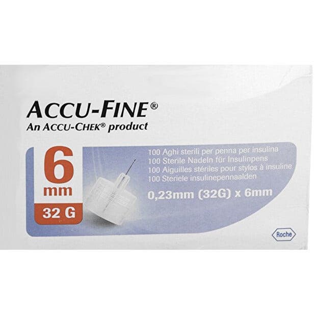 Accufine Pen-Nadeln G32 6 mm – Boîte de 100