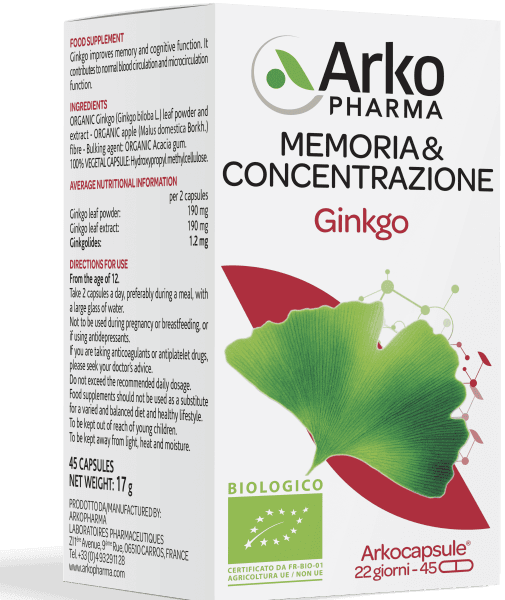 Arkocapsule Ginkgo Bio – 45 gélules