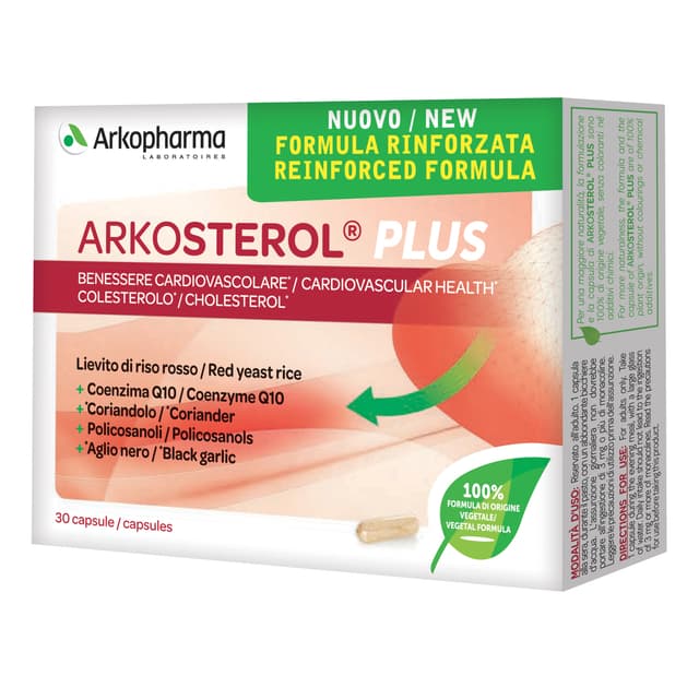 Ail + Levure de riz rouge – 30 gélules | Arkosterol Plus