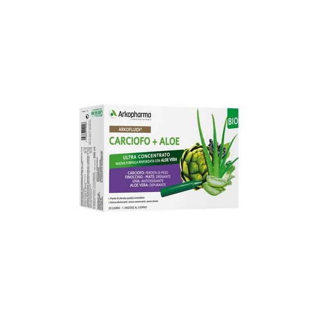 Artichaut + Aloe – 20 flacons | Arkofluidi Carciofo + Aloe