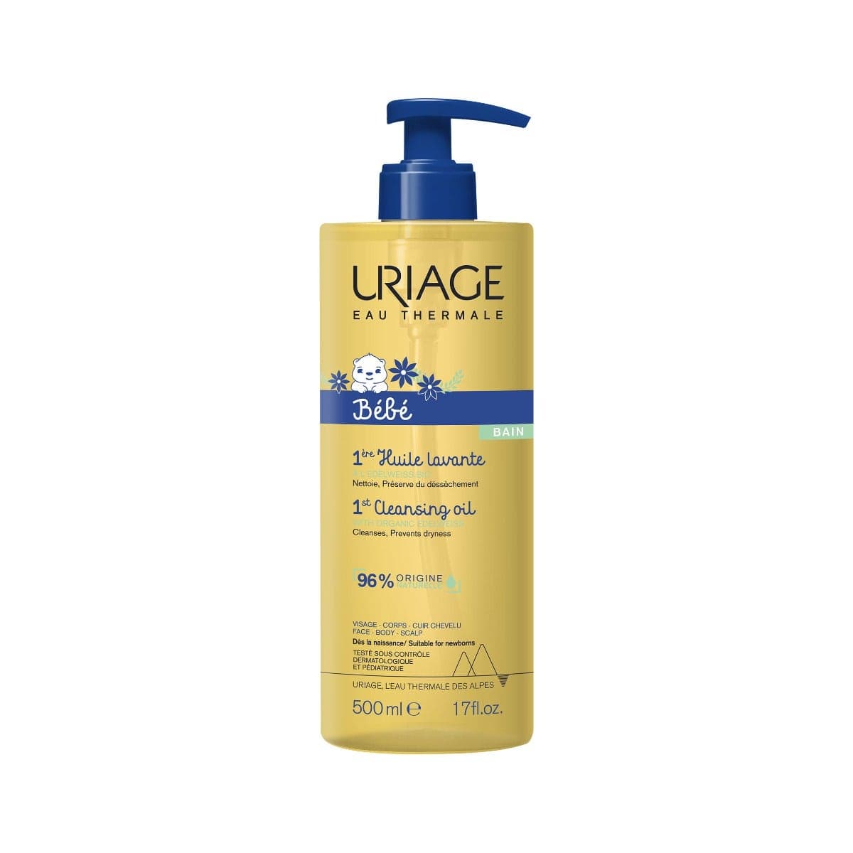 Uriage Bébé Huile Nettoyante – 500 ml