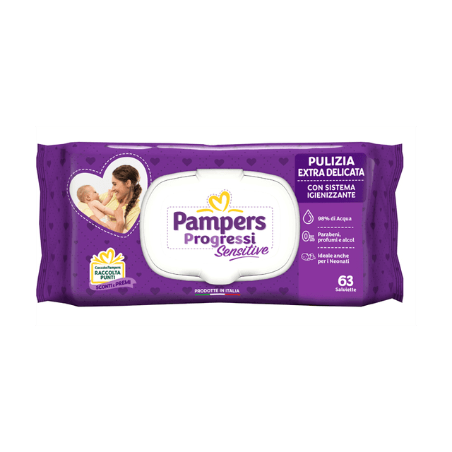 Pampers Progressi Sensitive Lingettes – 63 lingettes
