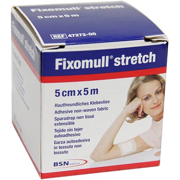 Fixomull Stretch – Sparadrap de fixation extensible 5 m × 5 cm
