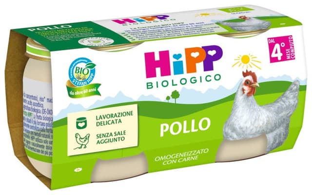 HiPP Bio Purée de Poulet Homogénéisée – 2×80 g