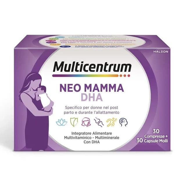 Oméga-3 DHA + Multivitamines | Multicentrum Neo Mamma DHA