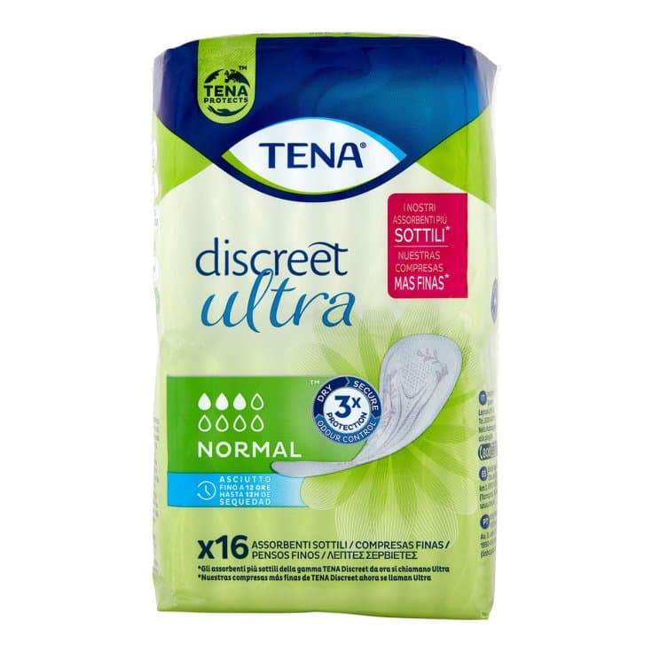 TENA Discreet Ultra Normal – Protège-slips 16 pièces