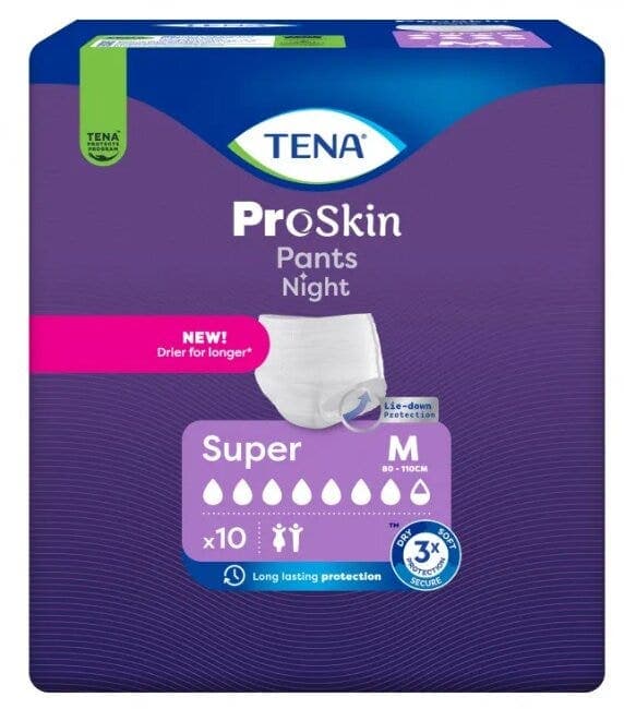 TENA PANTS NIGHT SUPER M 10PZ