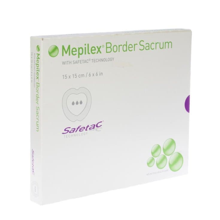 Mepilex Border Sacrum – 15×15 cm, 5 pièces