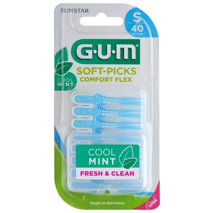 GUM SOFT PICK MINT – Bâtonnets interdentaires S, 40 pièces