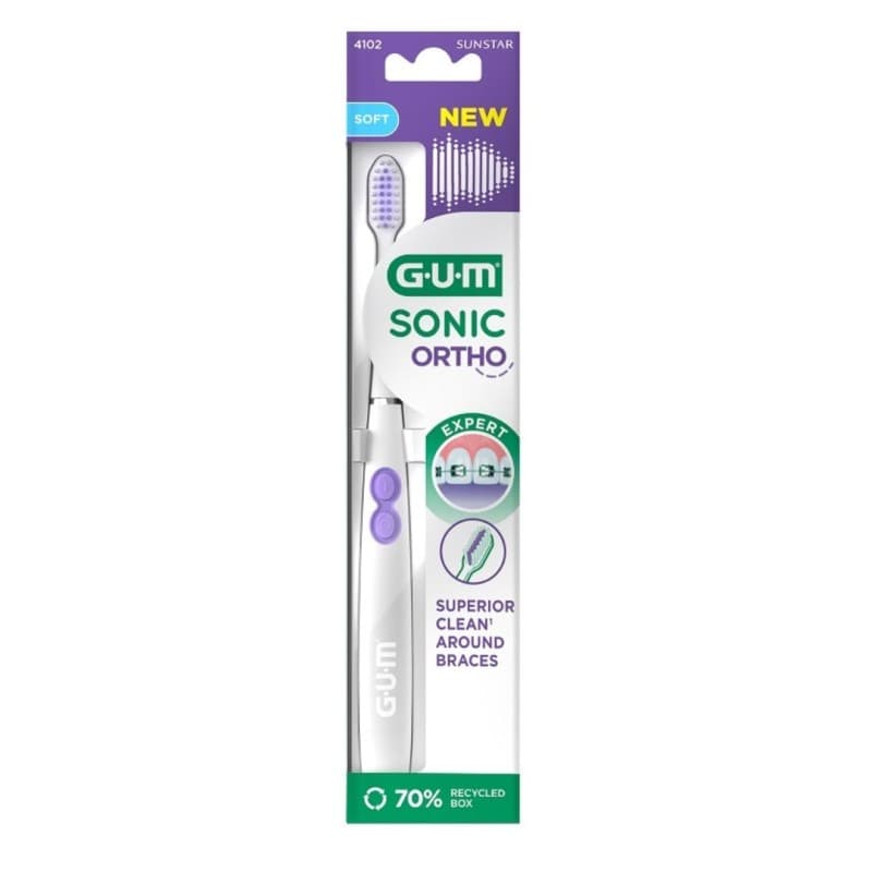 GUM Sonic Ortho – Brosse à dents électrique