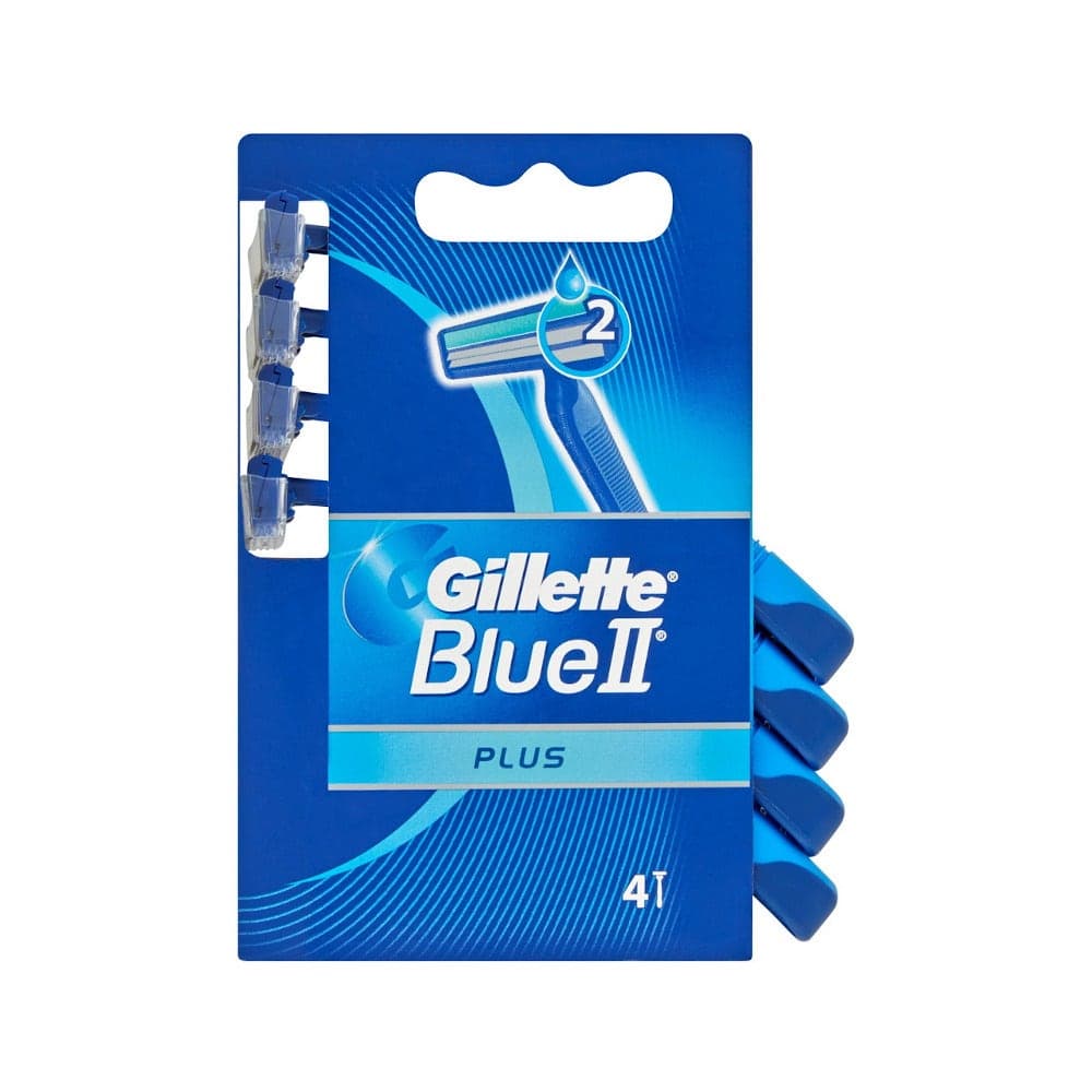 Gillette Blue II Rasoir Jetable pour Hommes – Pack 4