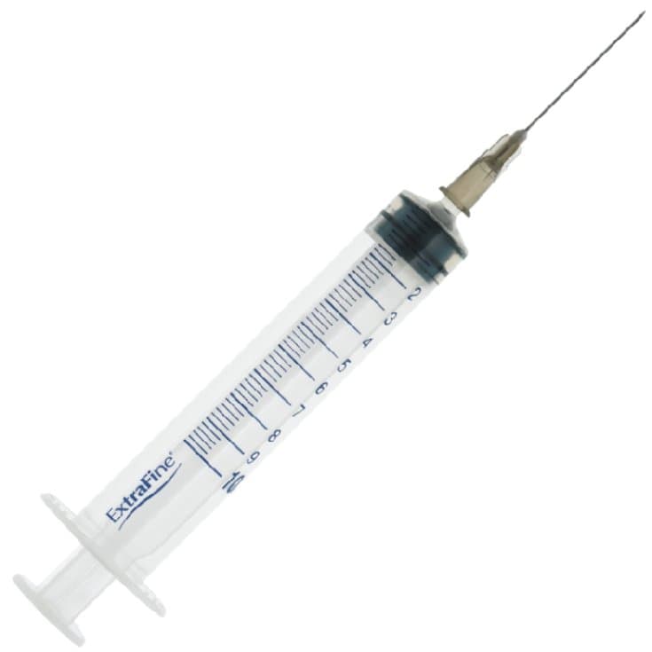 MEDS Monojet Seringue – 10 ml avec aiguille G12