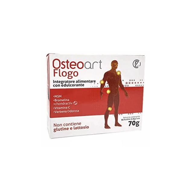 MSM + Broméline – 14 sachets | Farmac-Zabban Osteoart Flogo