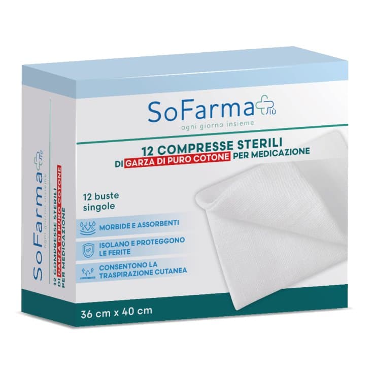 Compresses de Gaze Coton – 36×40 cm, 12 pcs