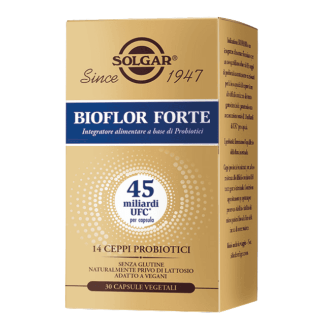 Probiotiques (ferments lactiques) – 30 gélules végétales | Solgar Bioflor Forte