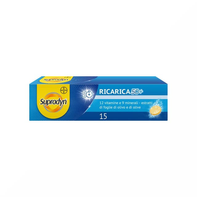 Multivitamines + Minéraux – 15 comprimés effervescents | Supradyn Ricarica 50+