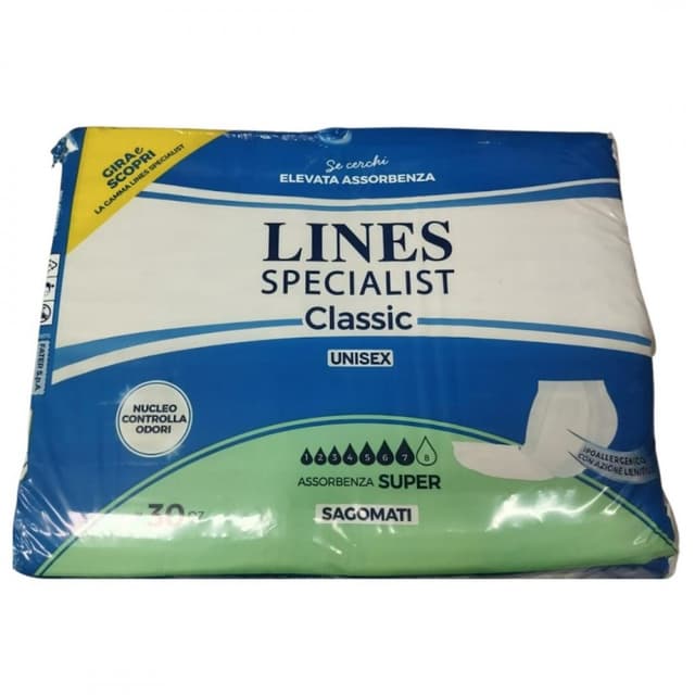Lines Specialist Classic Super – Absorbants incontinence, 30 pièces