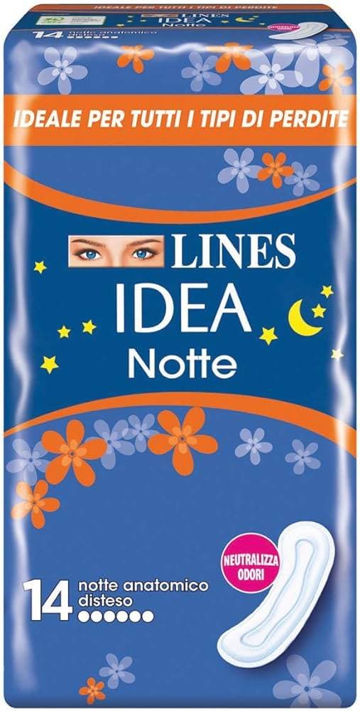 LINES Idea Serviettes de Nuit Discreet – 14 pièces