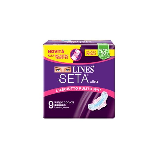 Lines Seta Ultra Slip Long – 9 serviettes