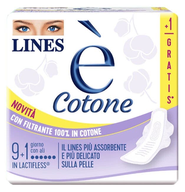 Lines è Cotone Ali – 9+1 serviettes hygiéniques