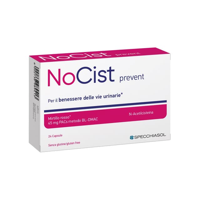 N-acétylcystéine + Canneberge – 24 gélules | Nocist Prevent