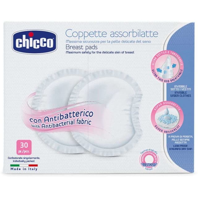 Chicco Mamma-D Disques Antibactériens – 30 pièces