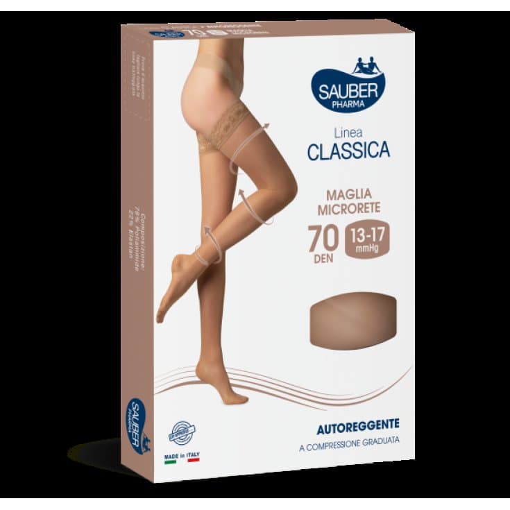 Sauber Chaussettes de Compression 70D Taille 4 Beige