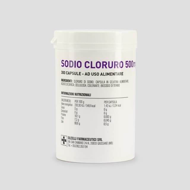 Chlorure de Sodium OLCEL – 300 gélules de 500 mg