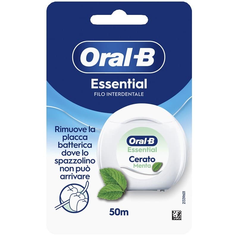 Oral-B Essential – Fil dentaire ciré avec menthe