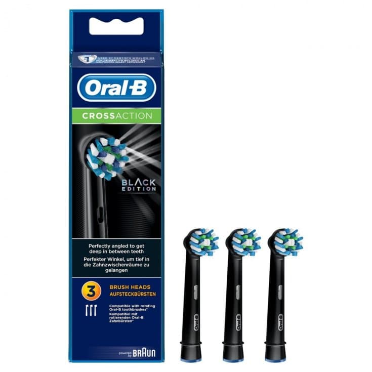 Oral-B Brossettes Cross Action Black – Pack 3 pièces