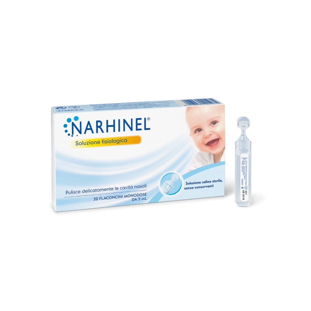 Narhinel Solution Physiologique – 20 ampoules de 5 ml