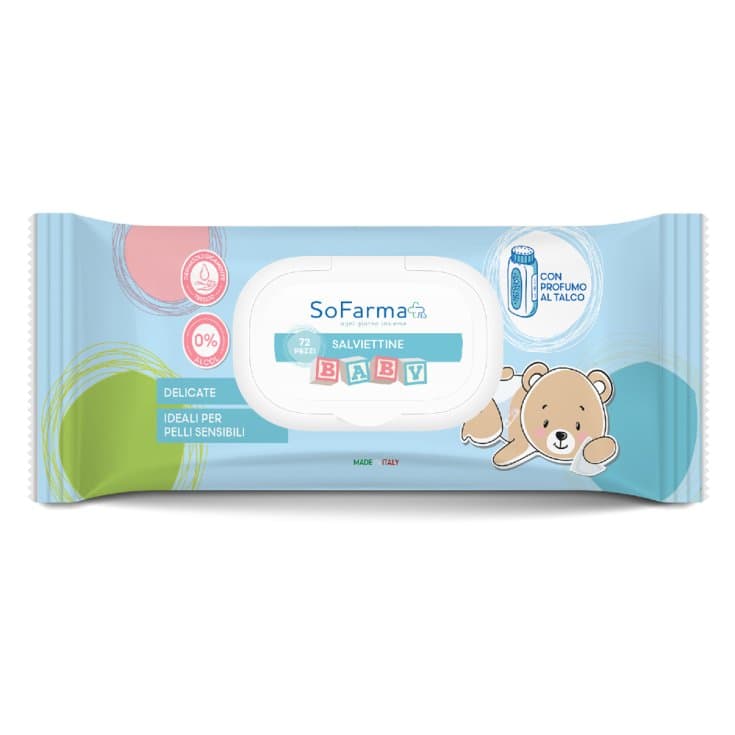 Talkum Baby Feuchttücher – 72 lingettes