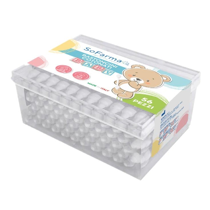 Bâtonnets de coton pour bébé – 56 pièces