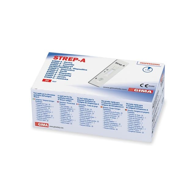 TEST STREPTO A PROFESSIONNEL GIMA – 20 pièces