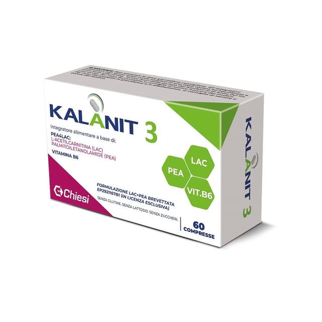 Acétyl-L-carnitine + Palmitoyléthanolamide (PEA) – 60 comprimés | Kalanit 3