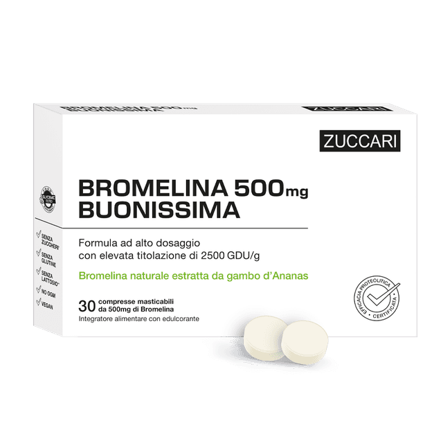 Broméline 500 mg – 30 comprimés | Zuccari Bromelina 500 Buonissima