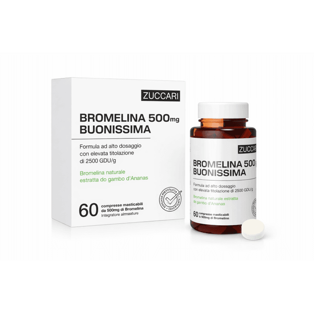 Broméline 500 mg – 60 comprimés | Zuccari Bromelina 500