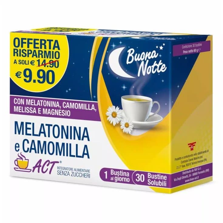 Melatonina Act + Camomille – 30 sachets