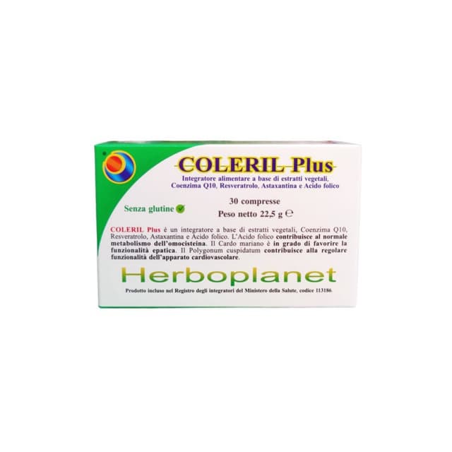 Chardon-Marie 200 mg + Levure de riz rouge – 30 comprimés | Herboplanet Coleril Plus Complément alimentaire
