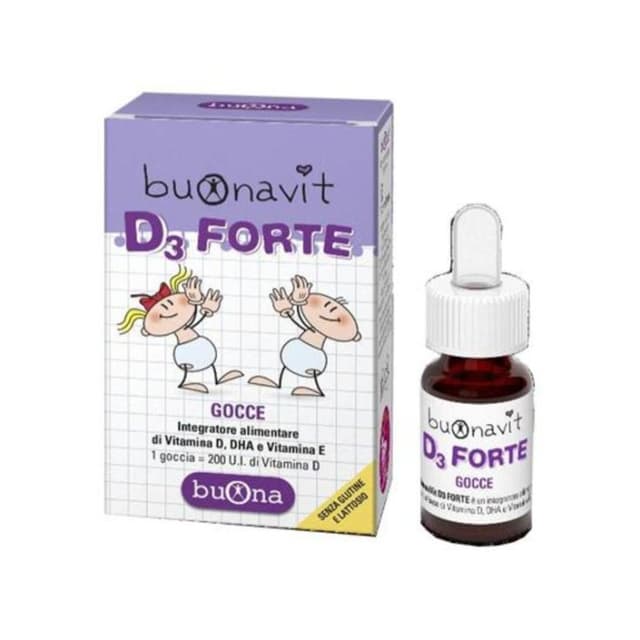 Oméga-3 DHA + Vitamine D3 – 12 ml | BUONAVIT D3 Forte Gouttes