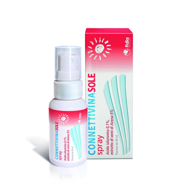 Connettivina Sole Spray – 50 ml avec Acide Hyaluronique et Filtres UV